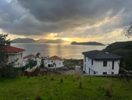 800M2 Land For Sale In Marmaris Söğüt Village With Sea View 2 Villas Zoned Or Suitable For Hotel Construction